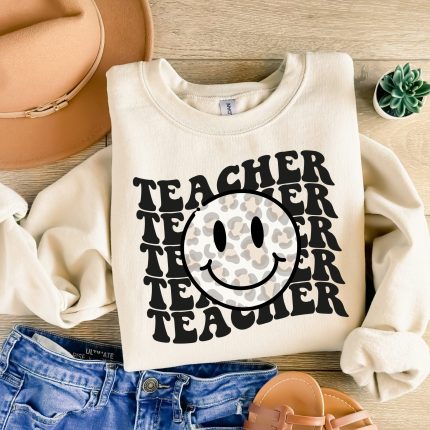 Smiley Teacher DTF Transfer