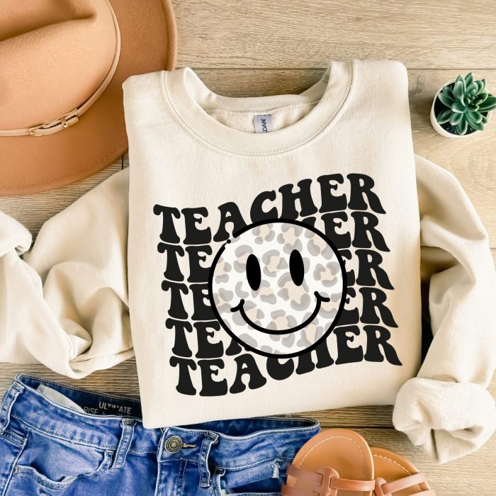 Smiley Teacher DTF Transfer