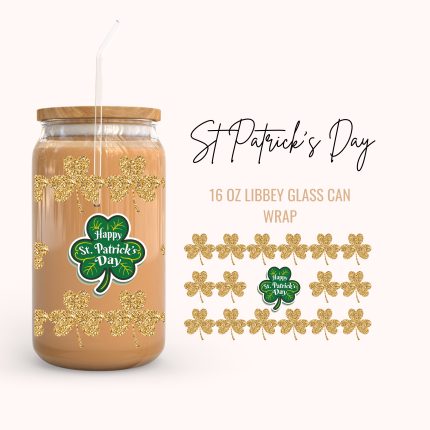 St Patrick's Day 16oz uv dtf cup wrap (13)