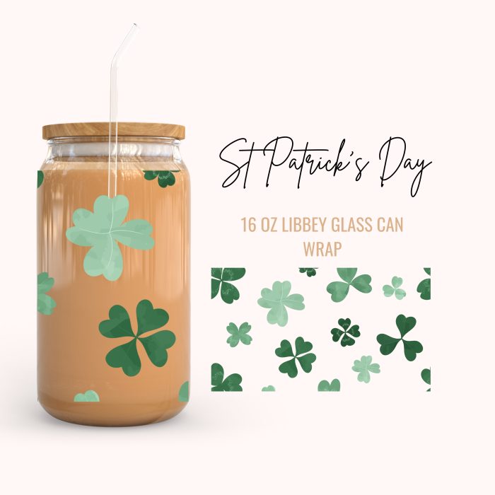 St Patrick's Day 16oz uv dtf cup wrap (14)