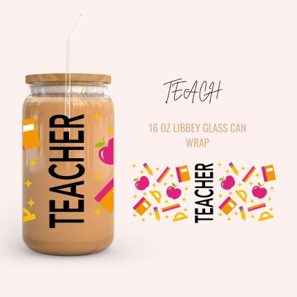 TEACHER 16oz uv dtf cup wraps