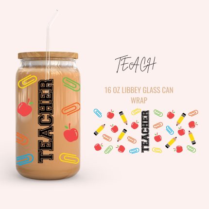 TEACHER 16oz uv dtf cup wraps