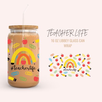 TEACHER LIFE uv dtf cup wraps