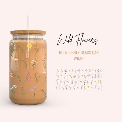Wild Flowers 16Oz cup wrap (2)