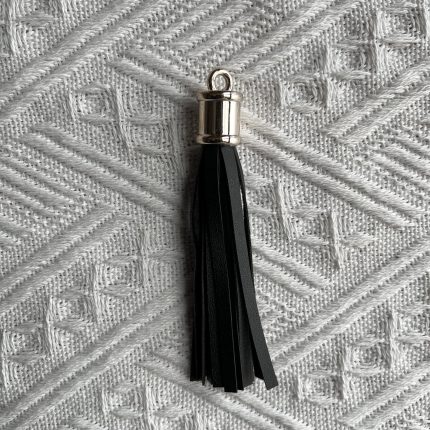 black leather tassels