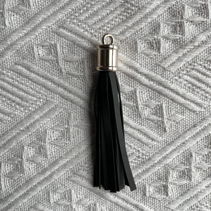 black leather tassels