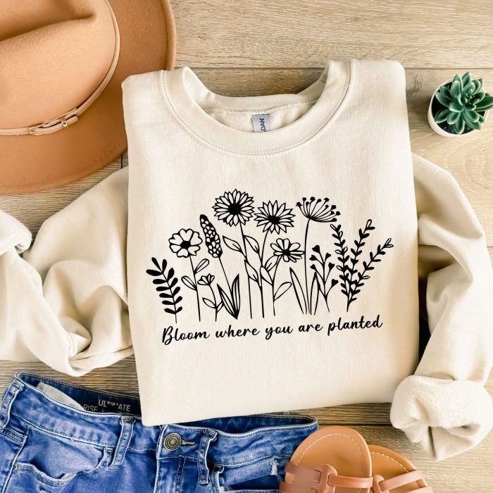 bloom where you are planted DTF Transfer