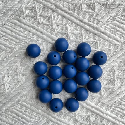 classic Blue Silicone Beads
