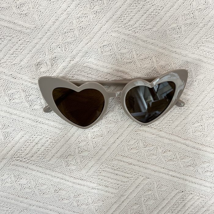 grey kids heart sunglasses