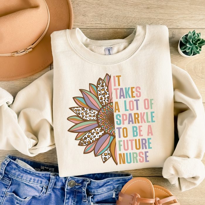 it takes a lot of sparkle to be a future nurse dtf transfer