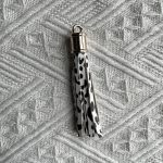 leopard leather tassels