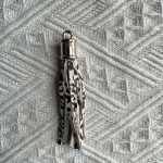 leopard leather tassels