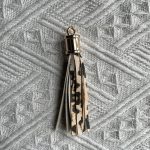 leopard leather tassels