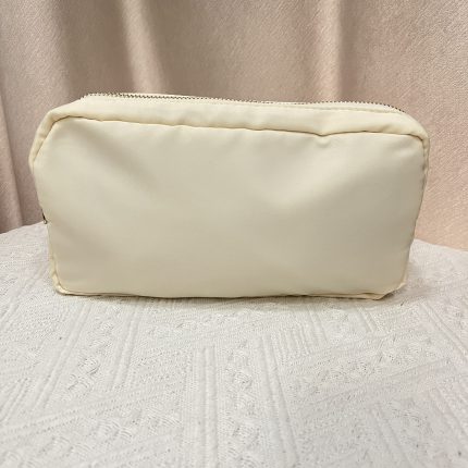 nude nylon makeup bag