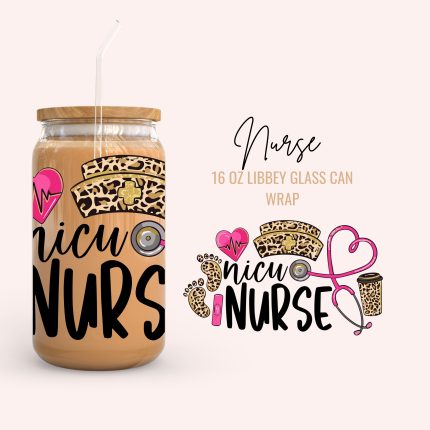 nurse 16oz uv dtf cup wrap