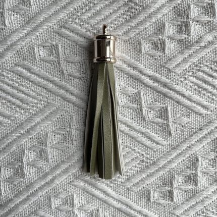 olive leather tassels