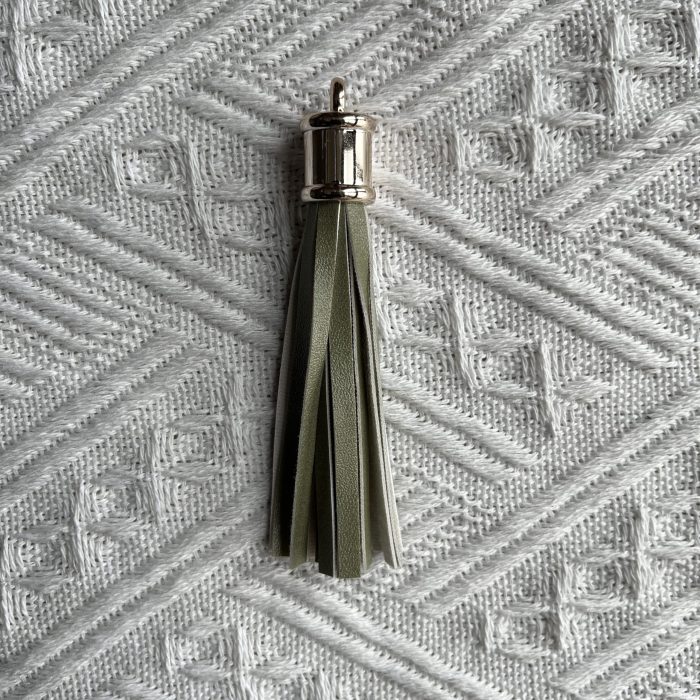 olive leather tassels