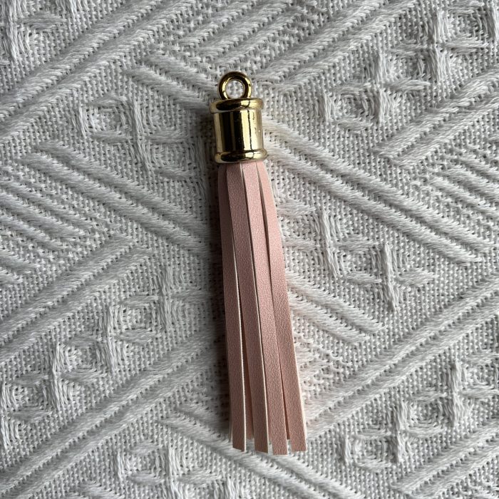 peach leather tassels