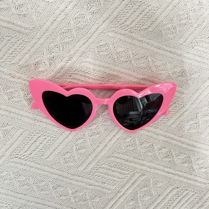 pink kids heart sunglasses