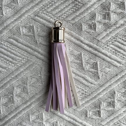 purple leather tassels