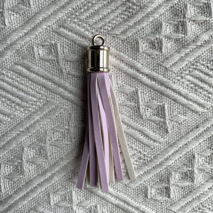 purple leather tassels
