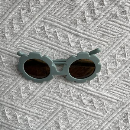 teal sunflower kids sunglasses