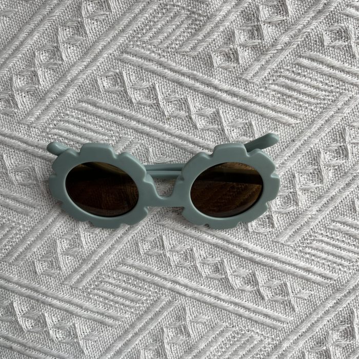 teal sunflower kids sunglasses