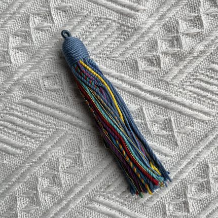 tibetan tassels blue