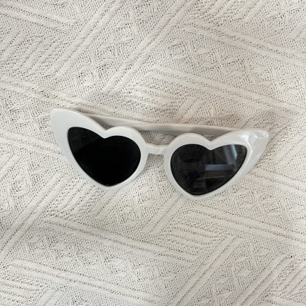 white kids heart sunglasses