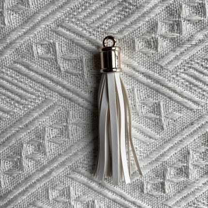 white leather tassels