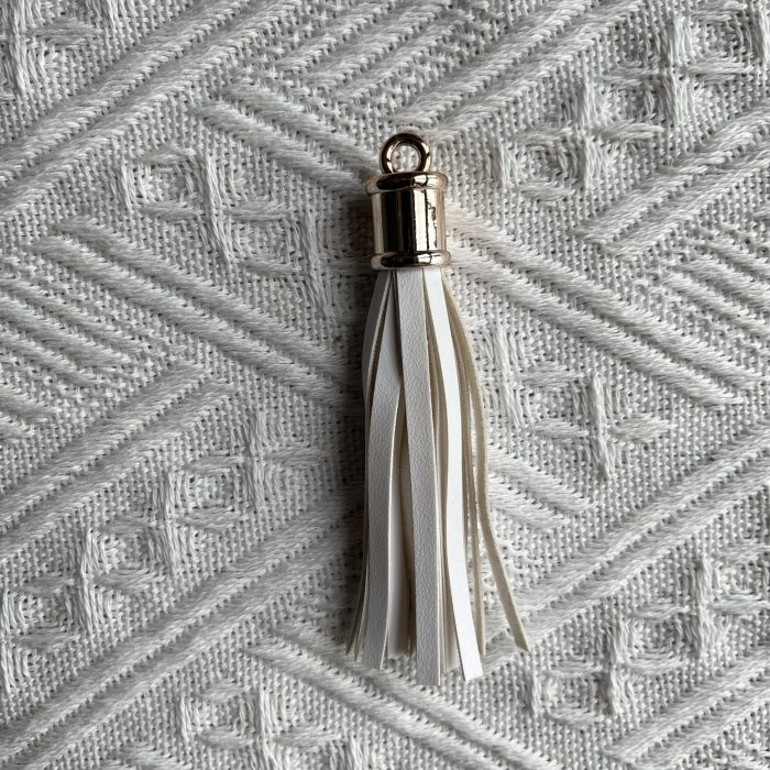 white leather tassels