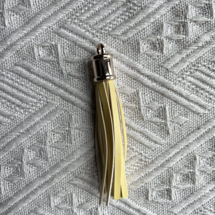 yellow leather tassels