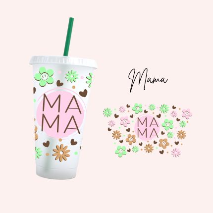 Mama 24oz uv dtf cold cup wrap