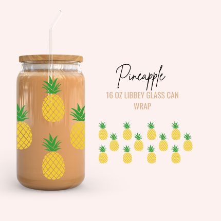 Pineapple 16oz uv dtf cup wraps