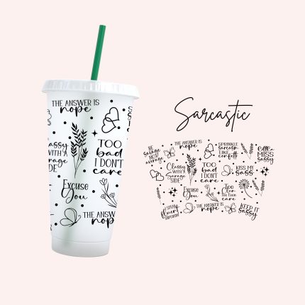 Sarcastic 24oz uv dtf cold cup wrap
