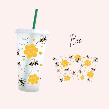 bee 24oz uv dtf cold cup wraps