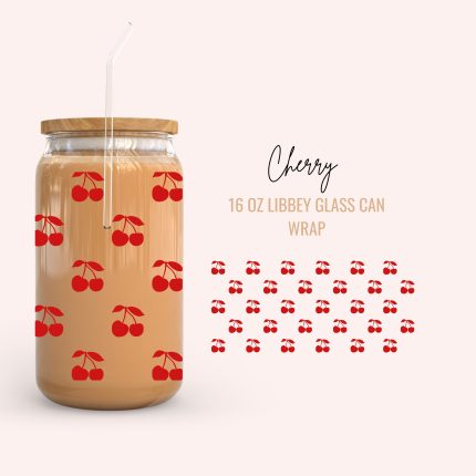 cherry 16oz uv dtf cup wraps