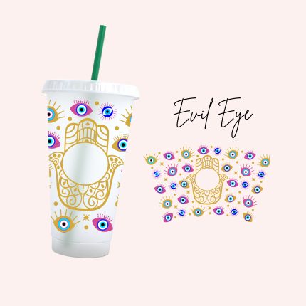 evil eye 24oz uv dtf cold cup wraps