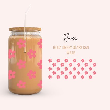 flower 16oz uv dtf cup wraps