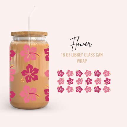flower 16oz uv dtf cup wraps