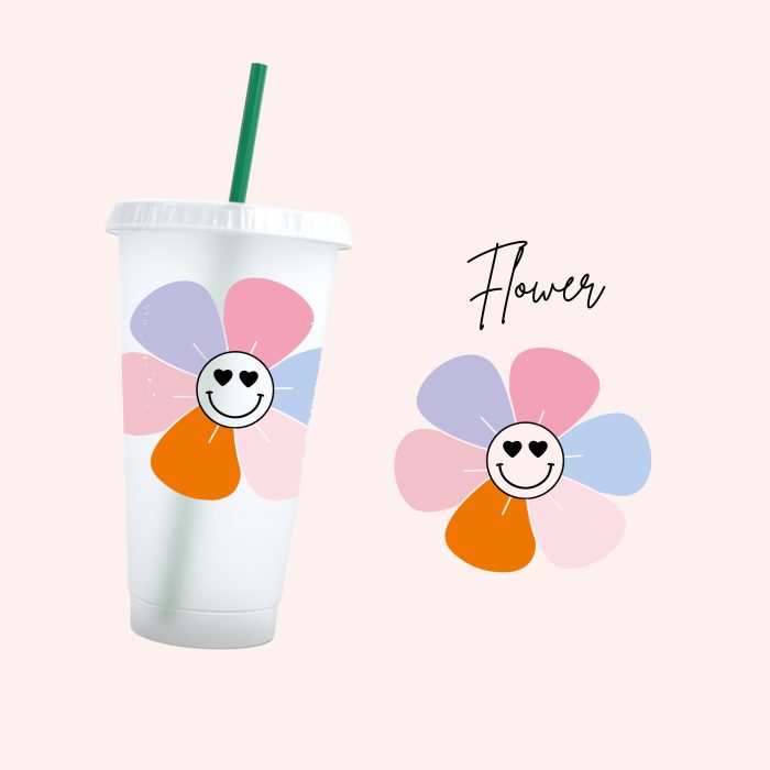flower 24oz uv dtf cold cup wrap