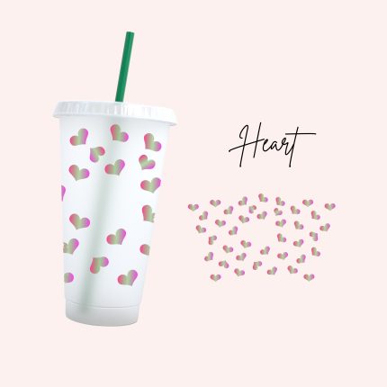 heart 24oz uv dtf cold cup wraps