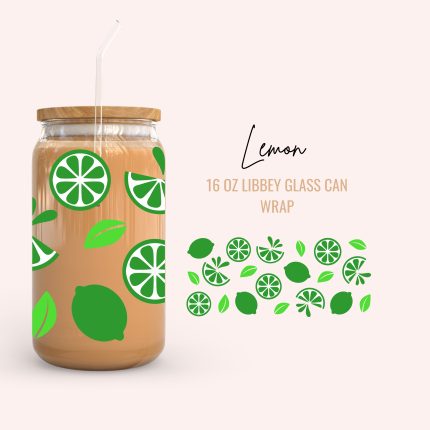 lemon 16oz uv dtf cup wraps