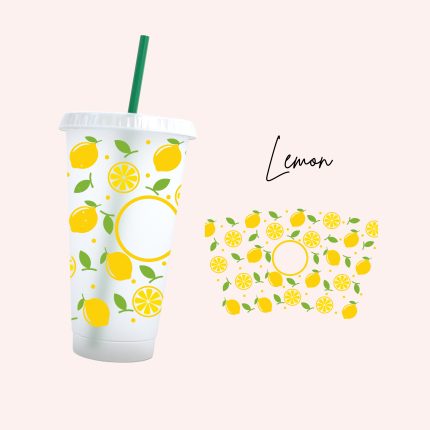 lemon 24oz uv dtf cold cup wrap
