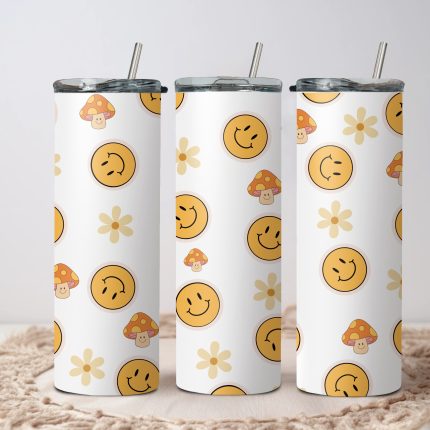 retro smile 20oz tumbler wraps
