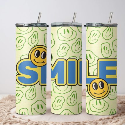 retro smile 20oz tumbler wraps