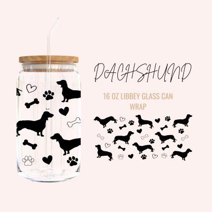DACHSHUND cup wraps