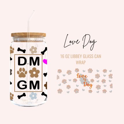 dog mom uv dtf cup wraps