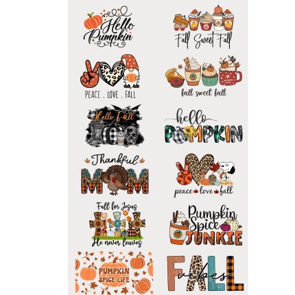 fall premade uv dtf gang sheet