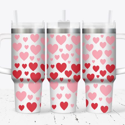 heart 40 oz uv dtf wrap